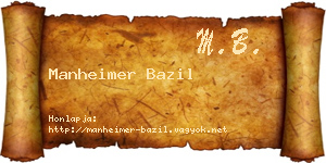 Manheimer Bazil névjegykártya